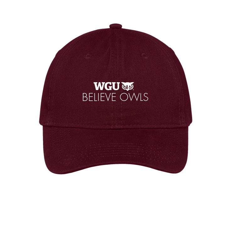 Port & Company® - Brushed Twill Low Profile Cap - Believe Owls