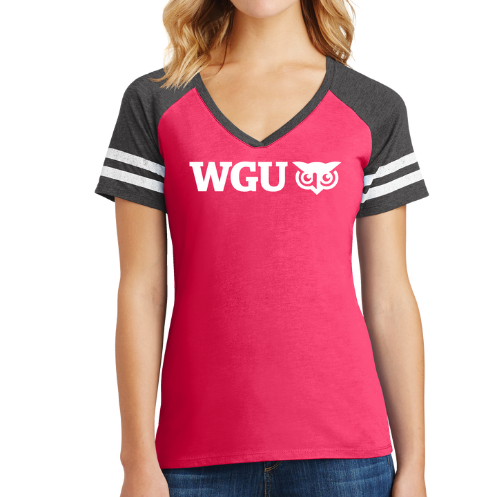 District Made® Ladies Game V-Neck Tee - WGU Clearance