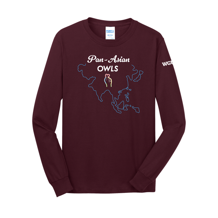 Port & Company® Unisex Long Sleeve Core Cotton Tee - Pan-Asian Owls
