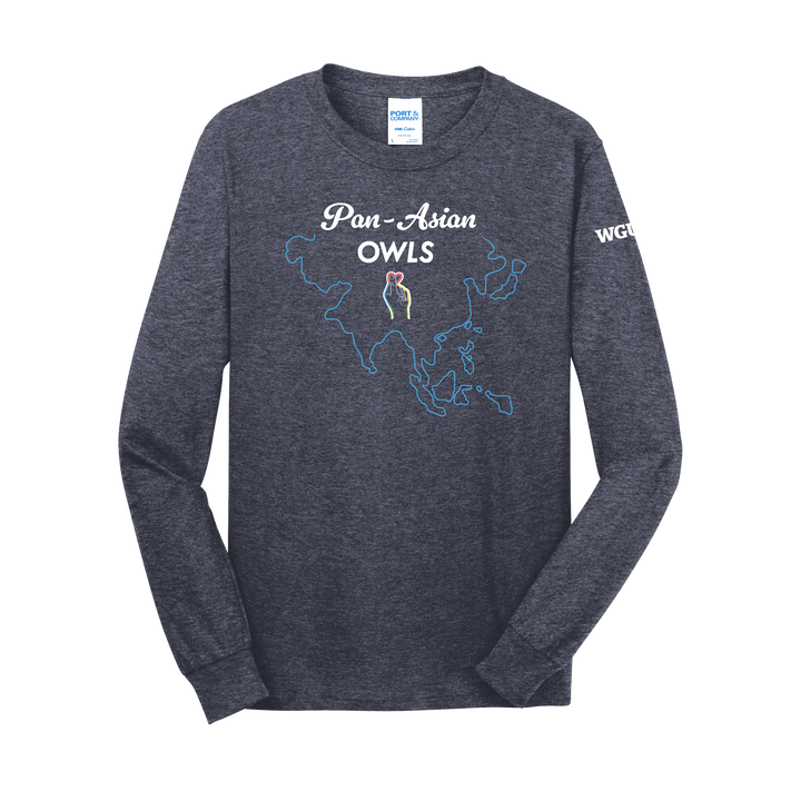 Port & Company® Unisex Long Sleeve Core Cotton Tee - Pan-Asian Owls