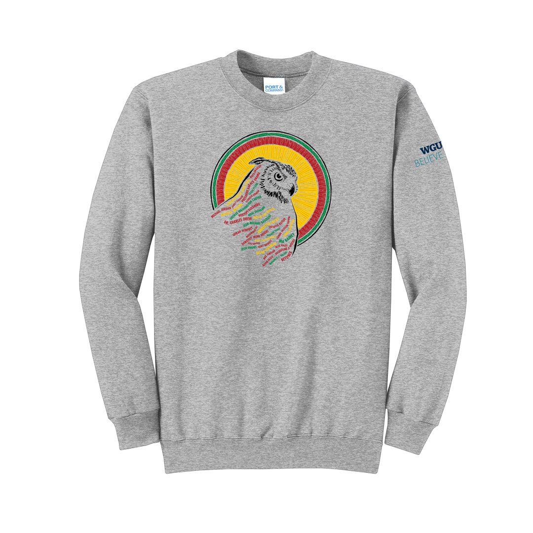 Port & Company Unisex Core Fleece Crewneck Sweatshirt - Believe Owls