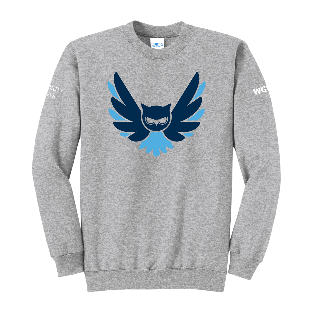 Port & Company Unisex Core Fleece Crewneck Sweatshirt - Disability Owls 2023