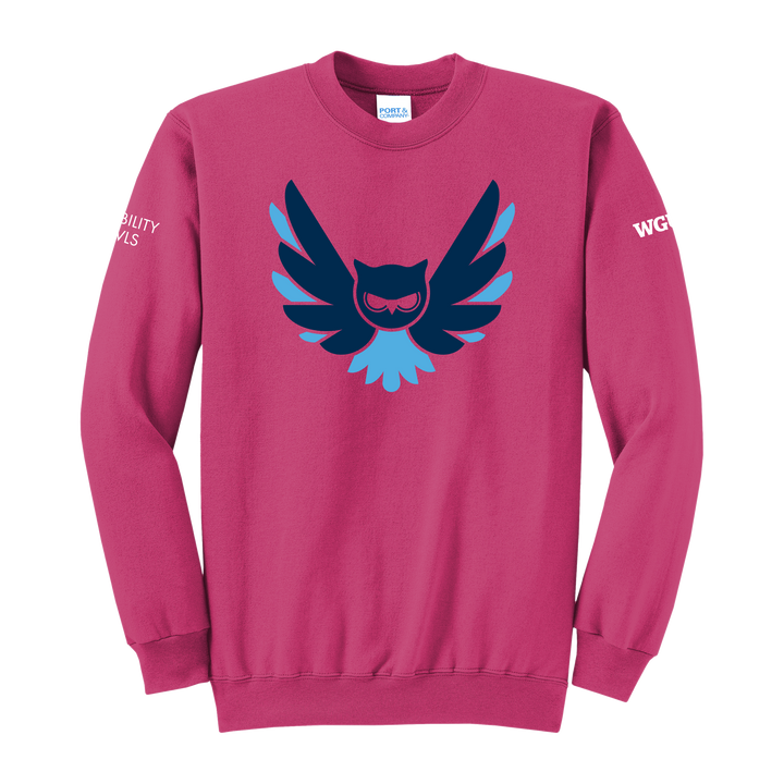 Port & Company Unisex Core Fleece Crewneck Sweatshirt - Disability Owls 2023