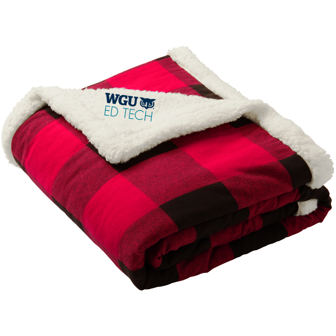 Port Authority ® Flannel Sherpa Blanket - Ed Tech