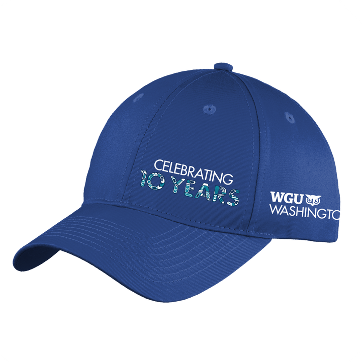 Port & Company® Six-Panel Unstructured Twill Cap - Washington 10 Years