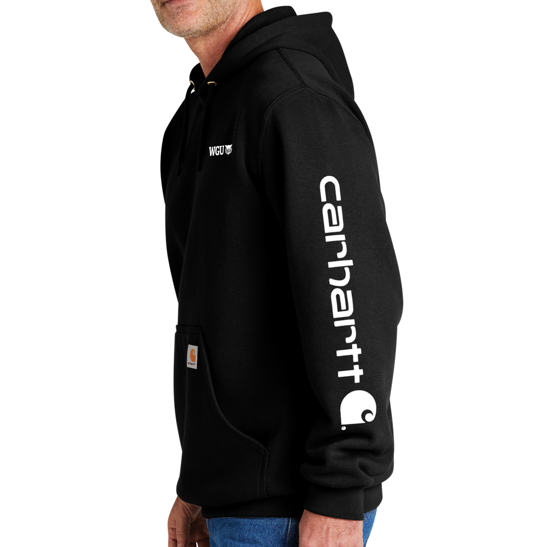 Carhartt Men's Midweight Hooded Logo Sweatshirt - Carbon Heather XL