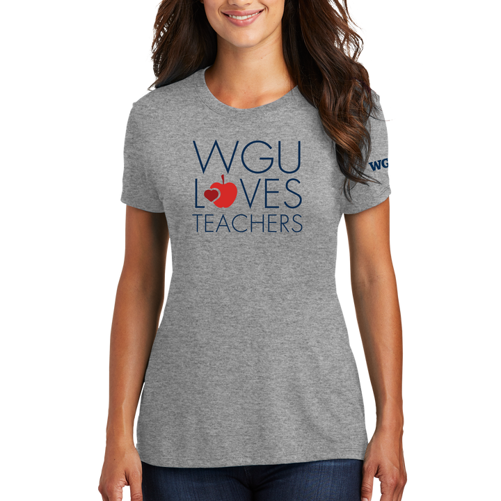 District Made® Ladies Perfect Tri® Crew Tee - WGU Loves Teachers