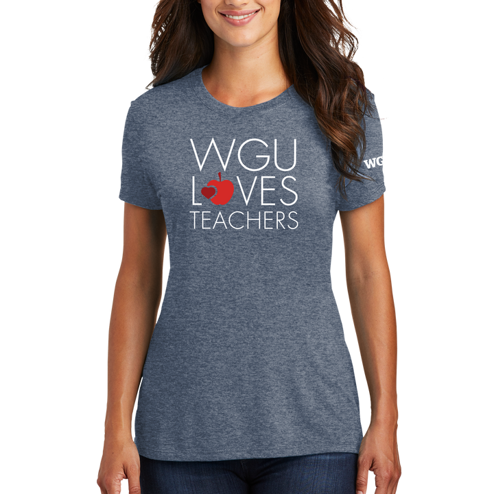 District Made® Ladies Perfect Tri® Crew Tee - WGU Loves Teachers