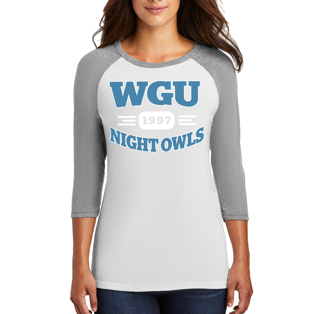 District Women’s Perfect Tri 3/4-Sleeve Raglan - Night Owl