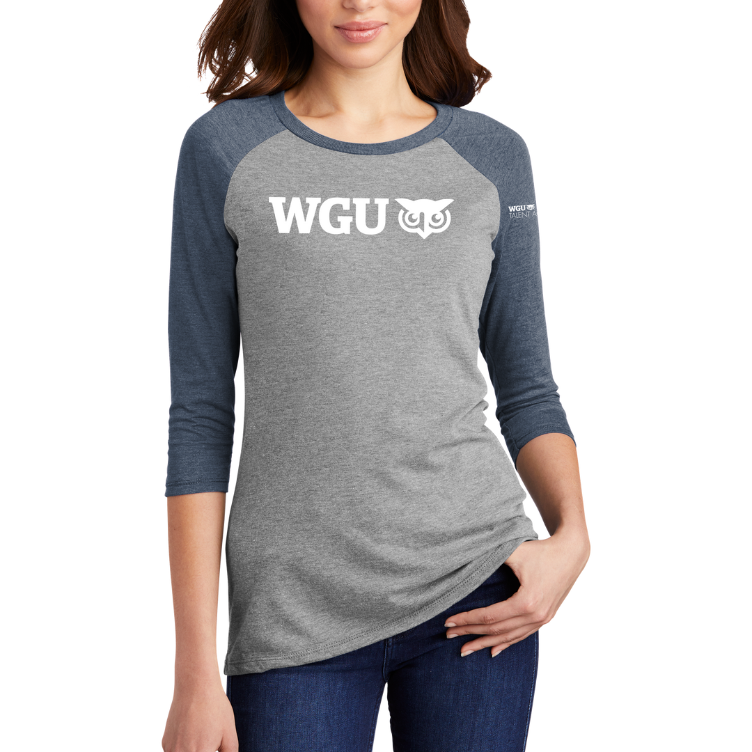 District Made® Ladies Perfect Tri® 3/4-Sleeve Raglan - Talent Acquisition