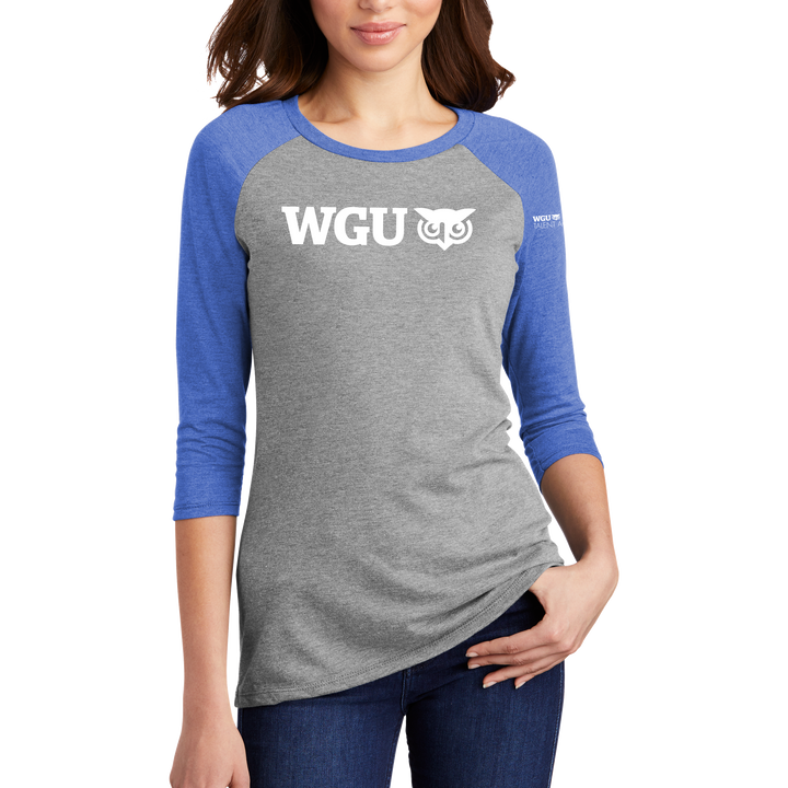 District Made® Ladies Perfect Tri® 3/4-Sleeve Raglan - Talent Acquisition