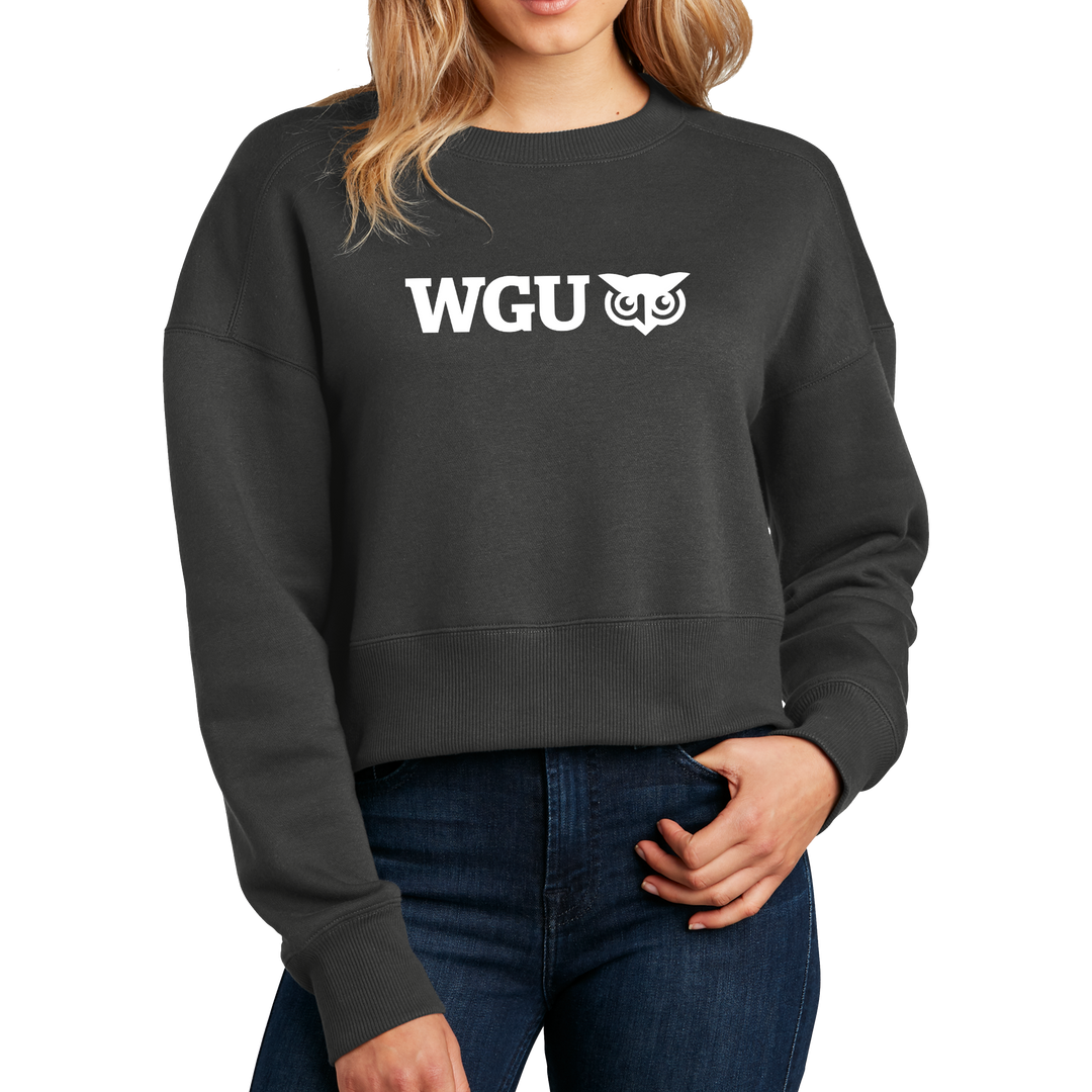 District Women’s Perfect Weight Fleece Cropped Crew