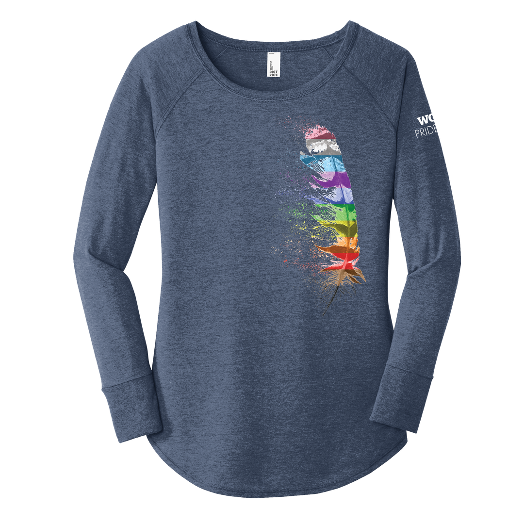District Women’s Perfect Tri Long Sleeve Tunic Tee - PRIDE Owls