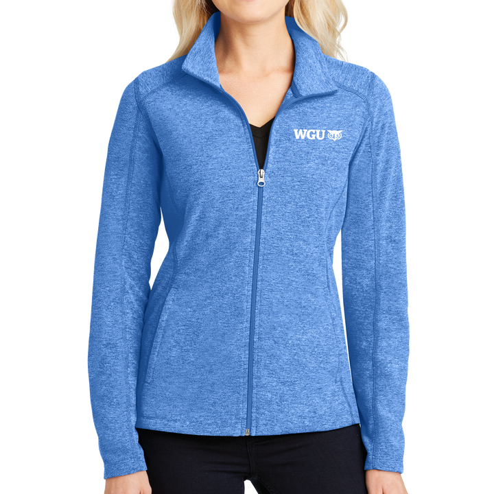 Port Authority® Ladies Heather Microfleece Full-Zip Jacket