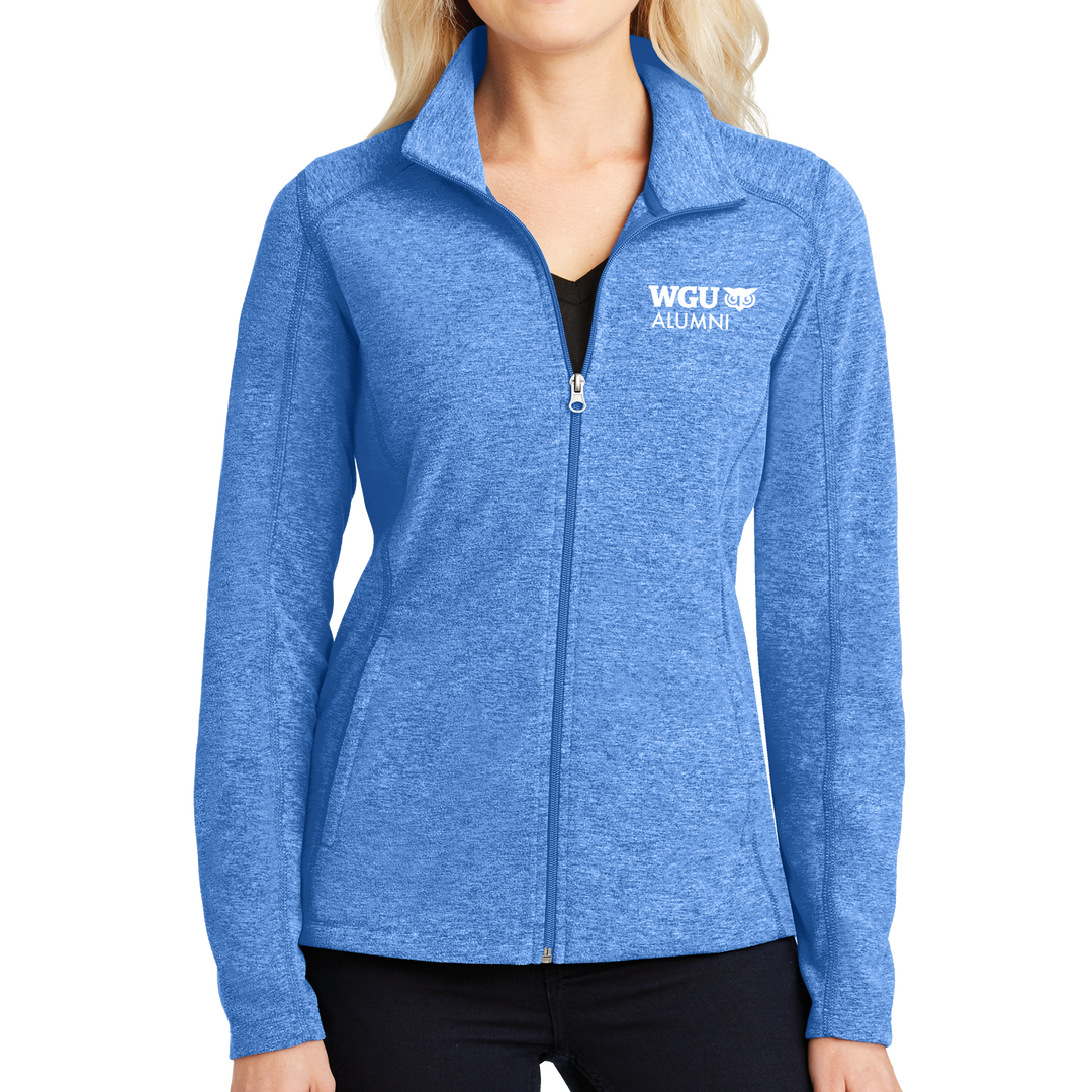 Port Authority® Ladies Heather Microfleece Full-Zip Jacket - Alumni