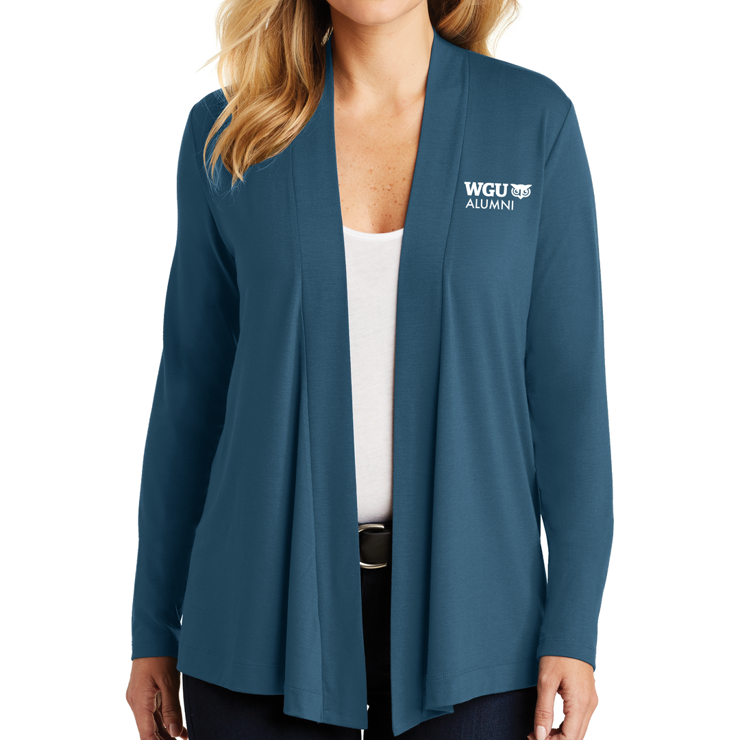 Ladies long navy cardigan hot sale