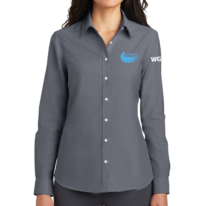 Port Authority® Ladies SuperPro™ Oxford Shirt - Women in Tech