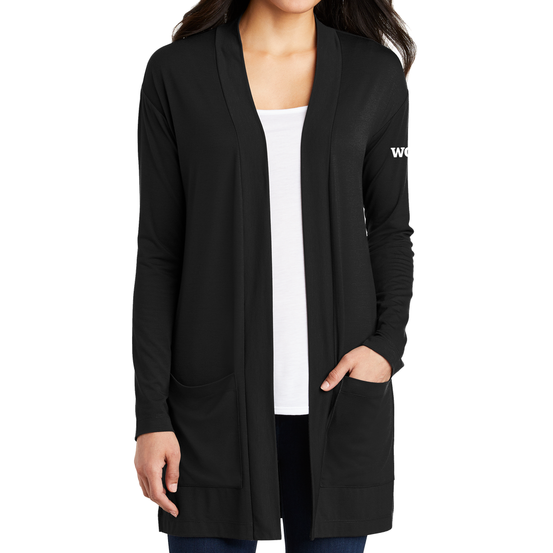 Ladies longline cardigan with pockets outlet