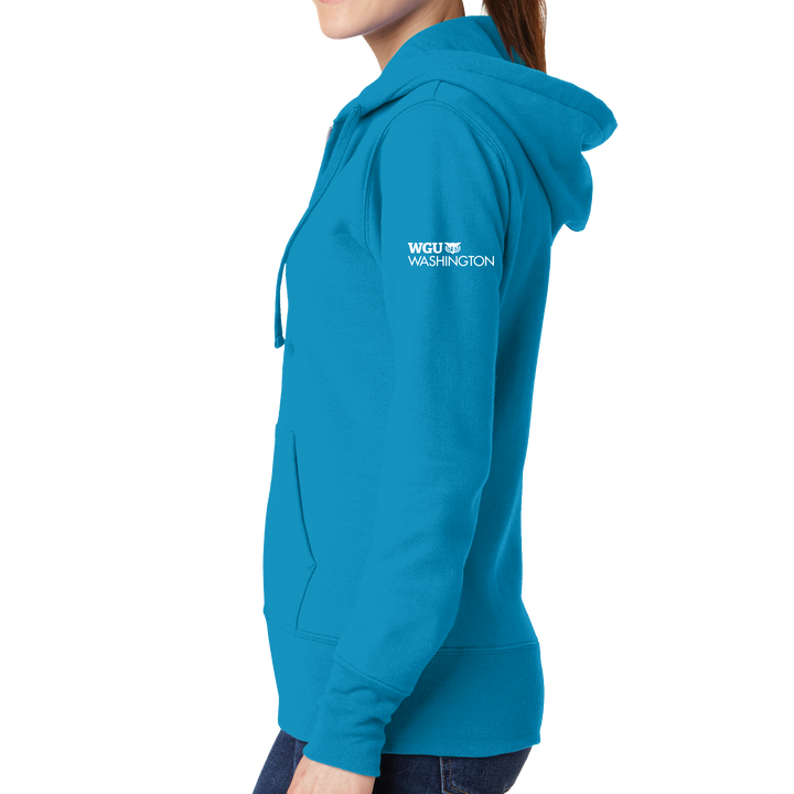 Port & Company Ladies Core Fleece Full-Zip Hooded Sweatshirt - Washington 10 Years