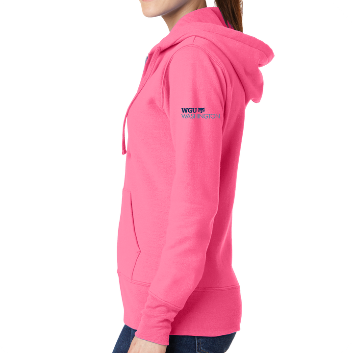 Port & Company Ladies Core Fleece Full-Zip Hooded Sweatshirt - Washington 10 Years