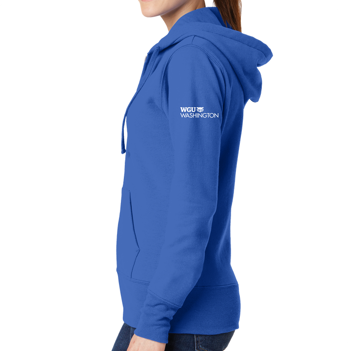 Port & Company Ladies Core Fleece Full-Zip Hooded Sweatshirt - Washington 10 Years