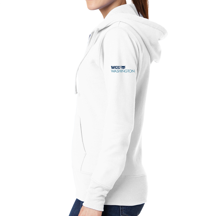 Port & Company Ladies Core Fleece Full-Zip Hooded Sweatshirt - Washington 10 Years