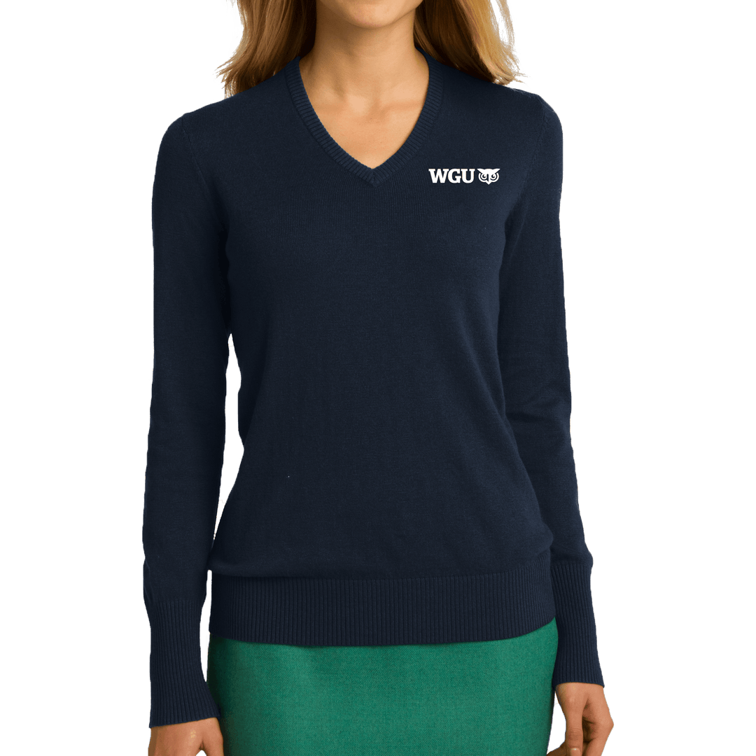 Port authority ladies v neck sweater online
