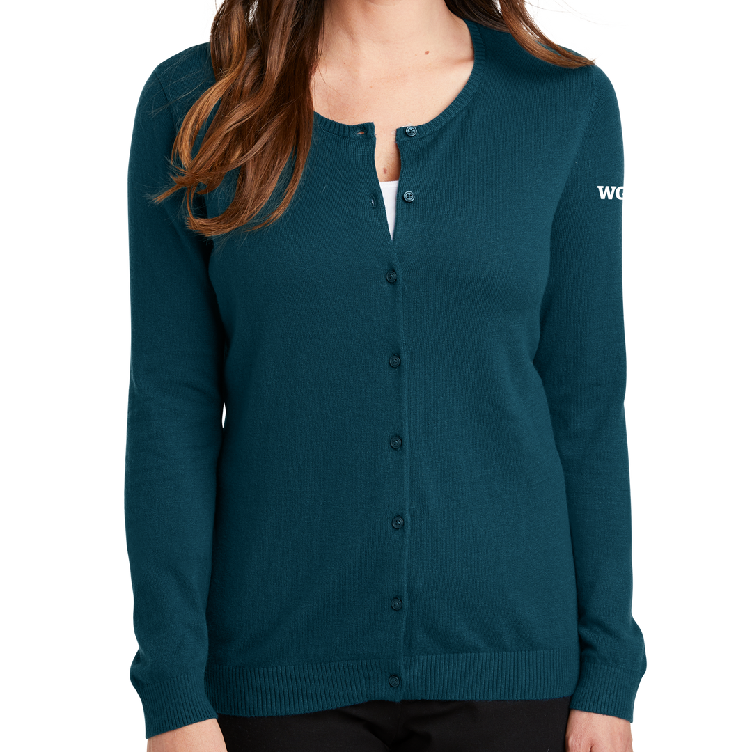 Ladies sales turquoise cardigan