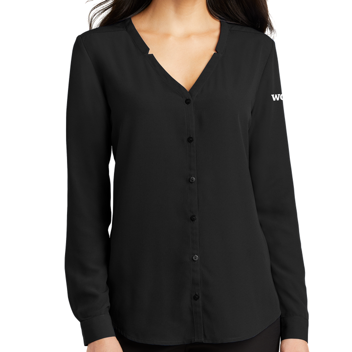 Port Authority ® Ladies Long Sleeve Button-Front Blouse