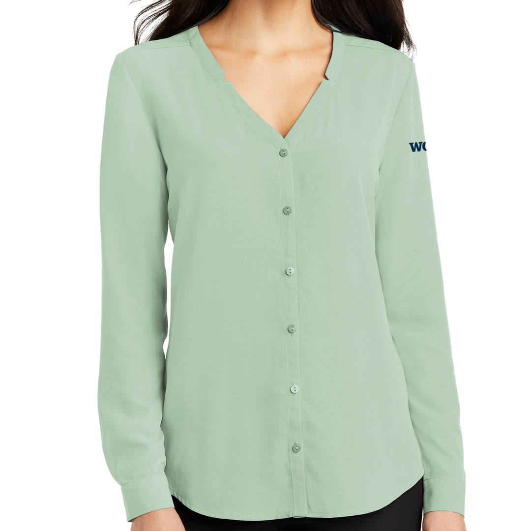 Port Authority ® Ladies Long Sleeve Button-Front Blouse