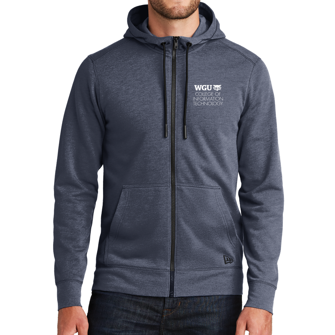 New Era Tri Blend Fleece Full Zip Hoodie WGU COIT
