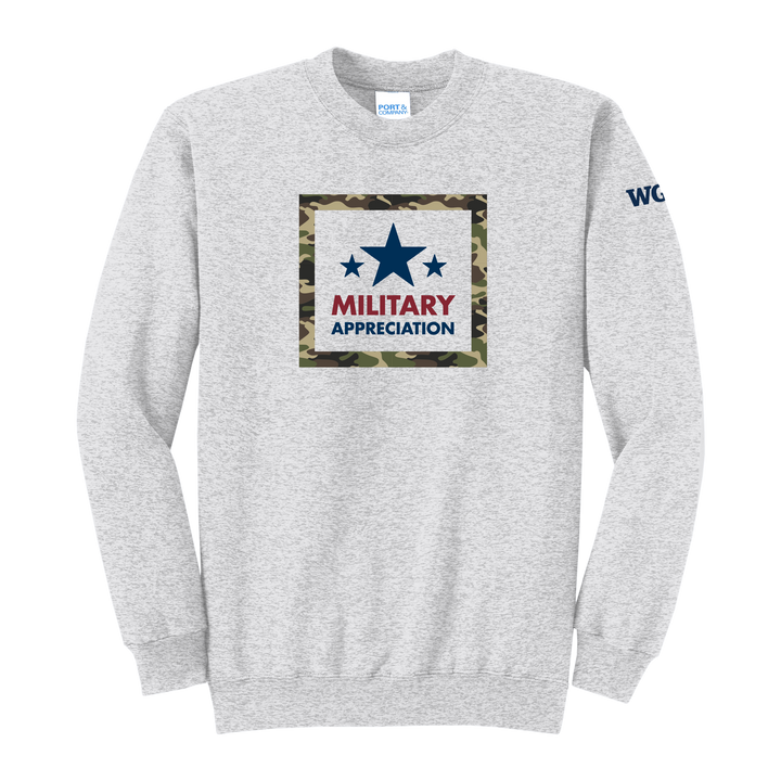 Port & Company® Unisex Core Fleece Crewneck Sweatshirt - Military Appreciation