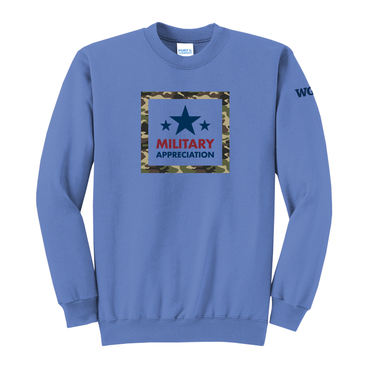 Port & Company® Unisex Core Fleece Crewneck Sweatshirt - Military Appreciation