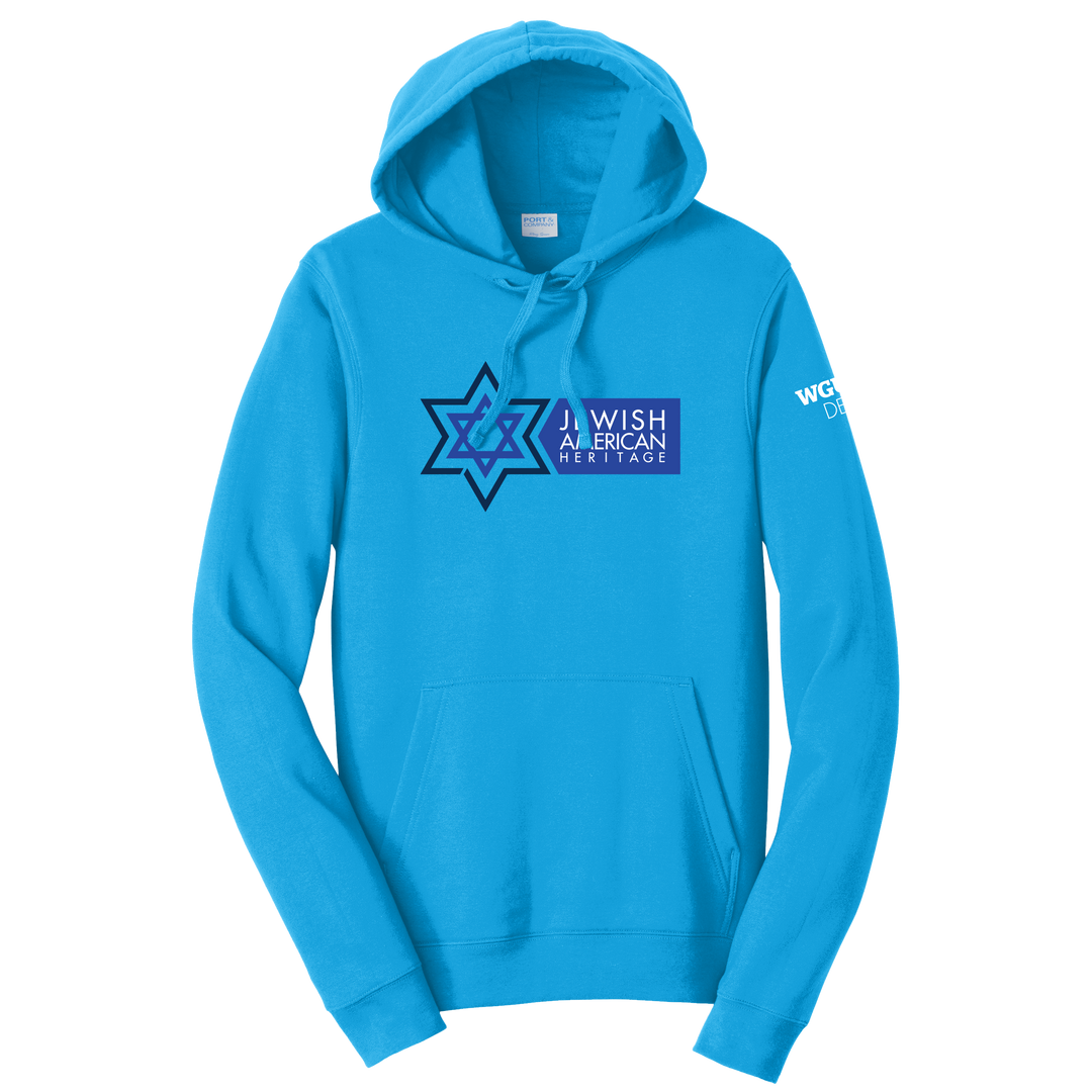 Port & Company Fan Favorite Fleece Pullover Hooded Unisex Sweatshirt - Jewish American Heritage