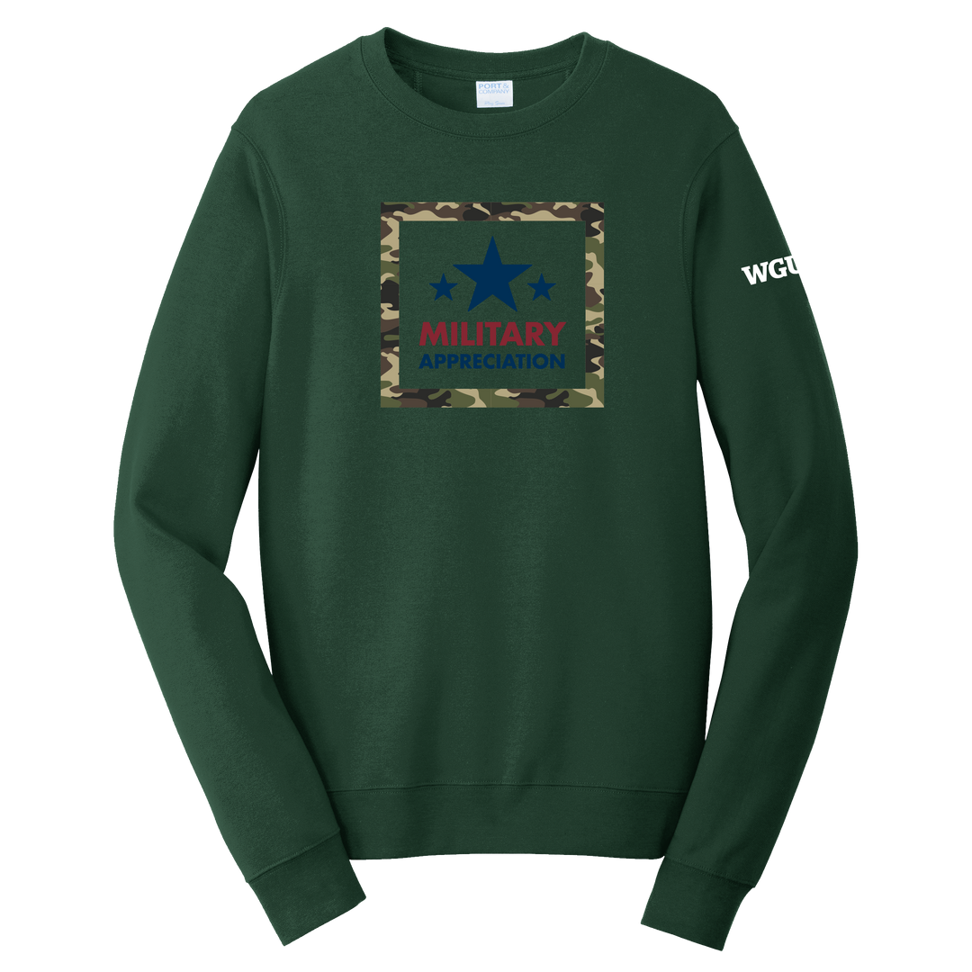 Port & Company® Unisex Fan Favorite™ Fleece Crewneck Sweatshirt - Military Appreciation
