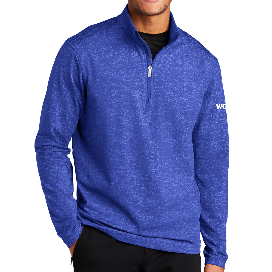 Men's Sport-Tek Sport-Wick Stretch 1/2-Zip Pullover (Blue) - Promo Designs