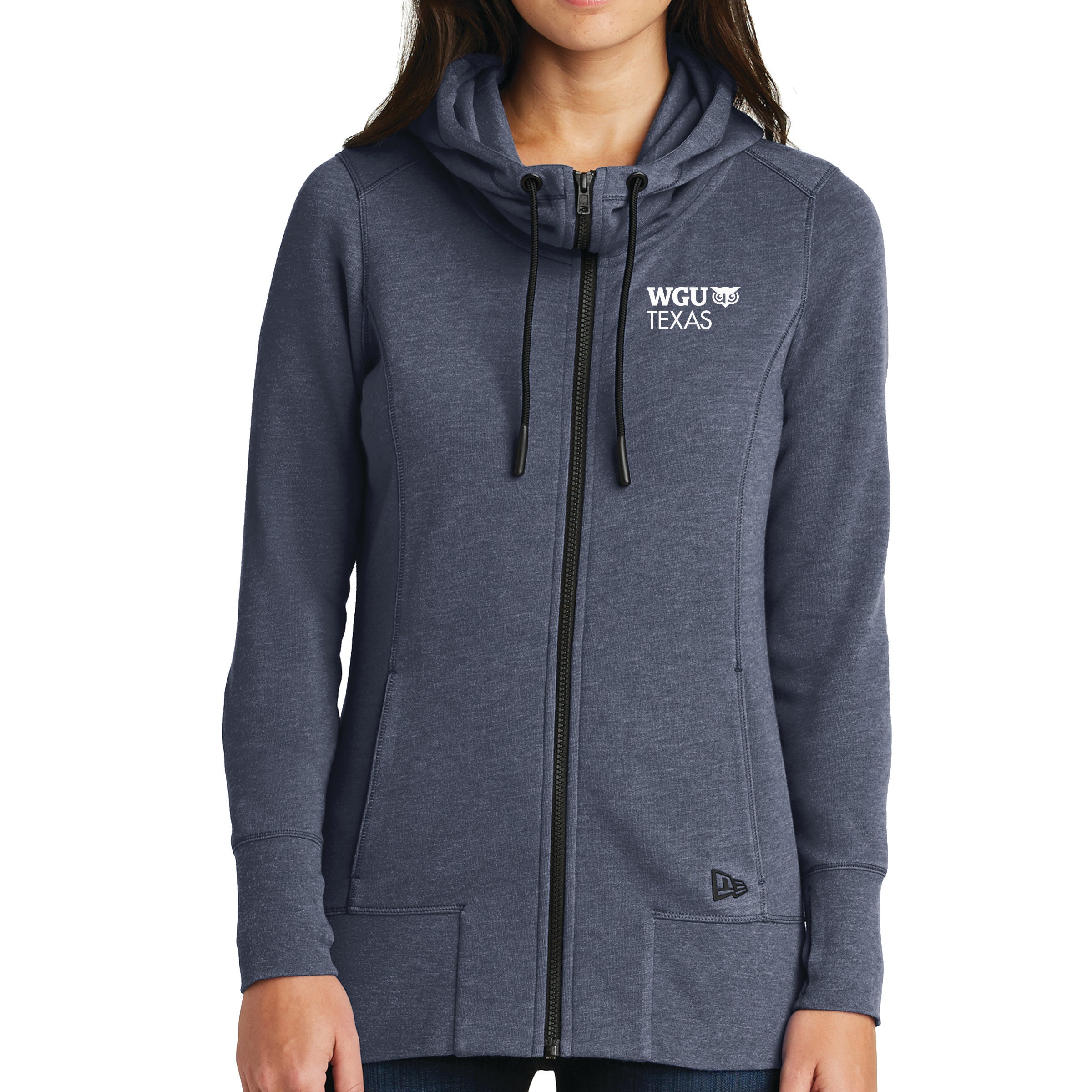 New Era® Ladies Tri-Blend Fleece Full-Zip Hoodie - Texas